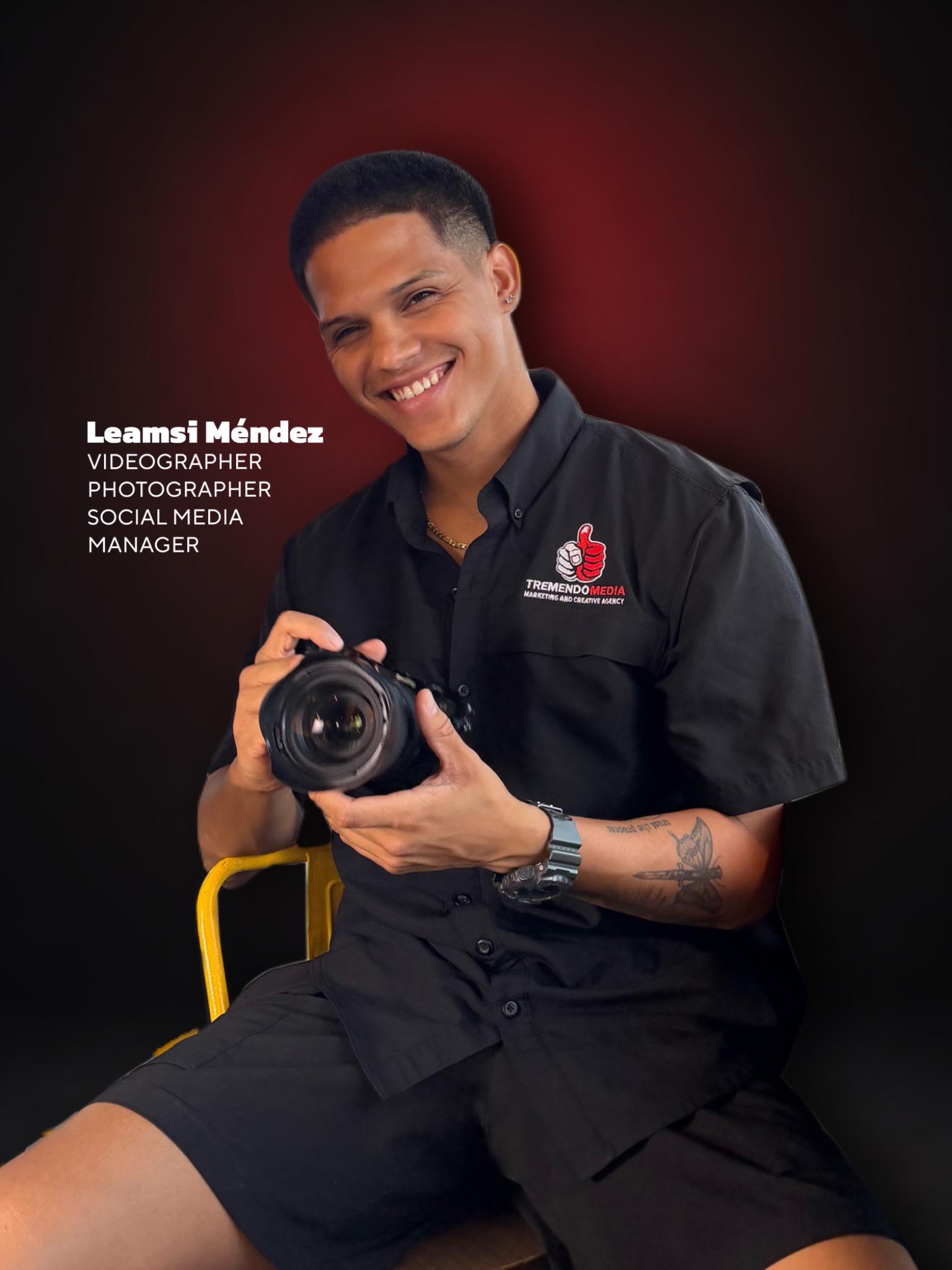 Leamsi Méndez, fotógrafo, videógrafo y director creativo de Tremendo Media